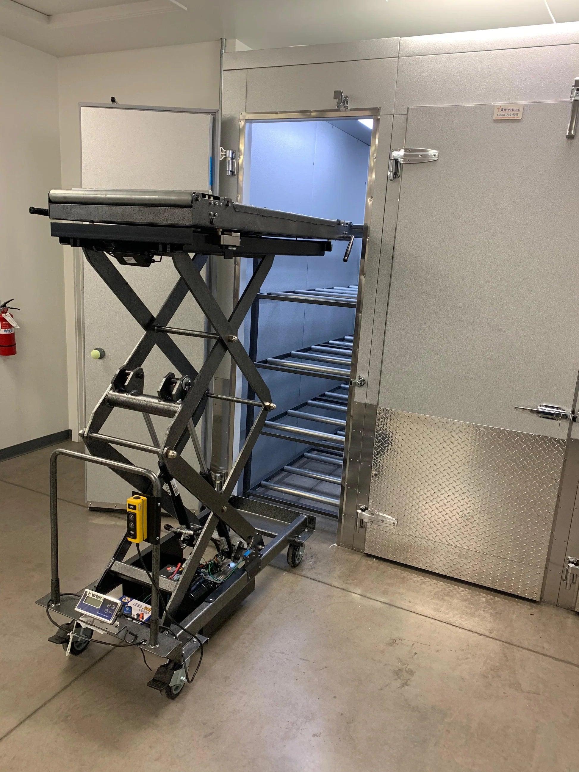 Elevating Efficiency and Safety: The Essential Role of Crematory Scissor Lifts - American Mortuary Coolers & Equipments Elevating Efficiency and Safety: The Essential Role of Crematory Scissor Lifts - American Mortuary Coolers & Equipments